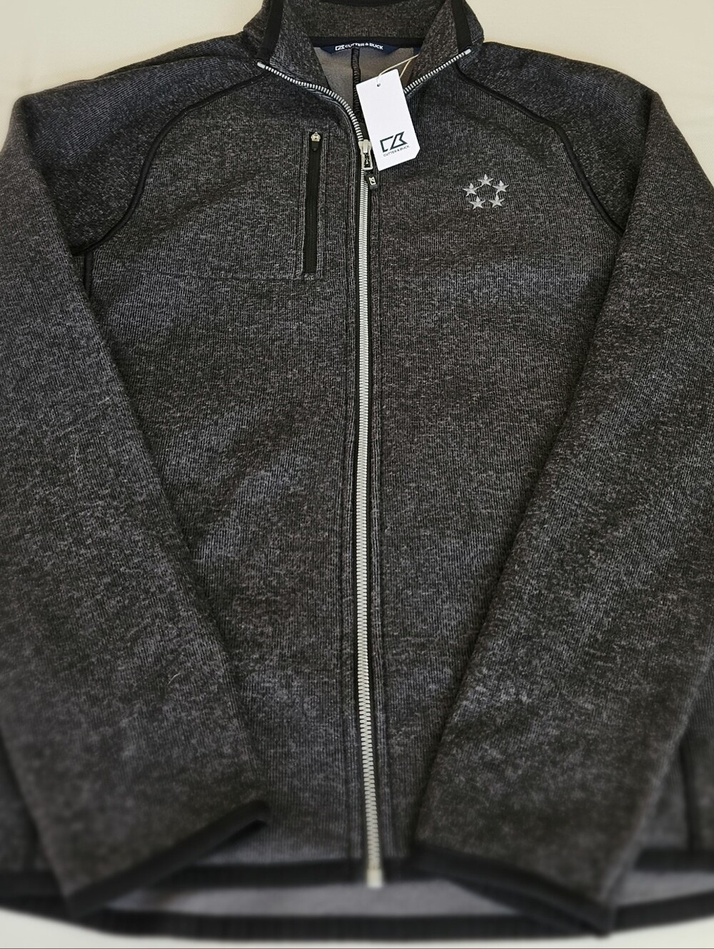 Cutter & Buck Men’s Medium Sweater Fleece Full-Zip Jacket Dark Charcoal Gray NWT - Picture 10 of 16